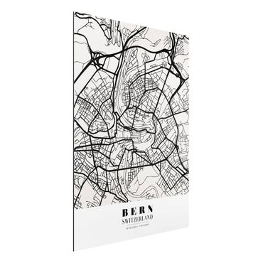 Obraz Alu-Dibond - Mapa miasta Berno - Klasyczna