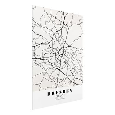 Obraz Alu-Dibond - Mapa miasta Drezno - Klasyczna