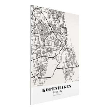 Obraz Alu-Dibond - City Map Copenhagen - Klasyczna