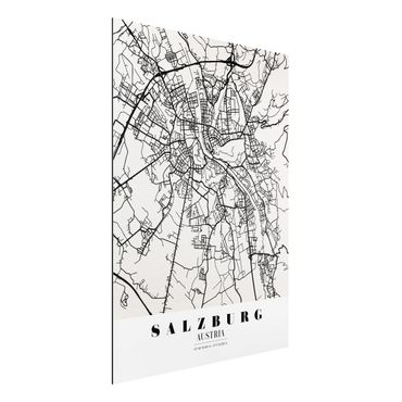 Obraz Alu-Dibond - City Map Salzburg - Klasyczna