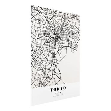 Obraz Alu-Dibond - Mapa miasta Tokio - Klasyczna