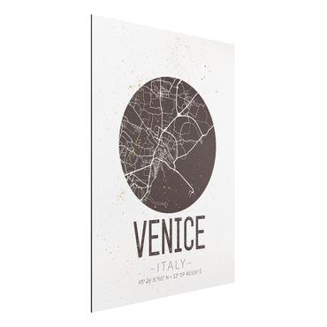 Obraz Alu-Dibond - Mapa miasta Wenecja - Retro