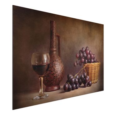 Obraz Alu-Dibond - Nieruchome życie z winogronami