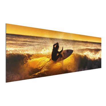 Obraz Alu-Dibond - Słońce, zabawa i surfing