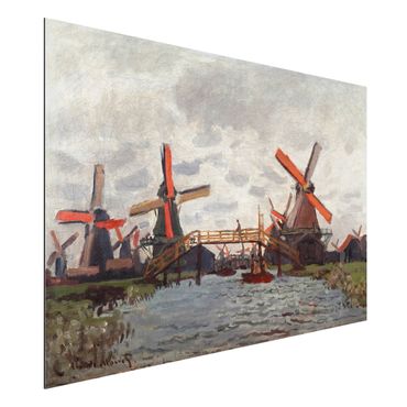 Obraz Alu-Dibond - Claude Monet - Wiatraki Zaandam