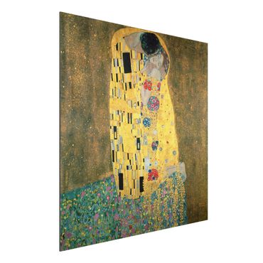Obraz Alu-Dibond - Gustav Klimt - Pocałunek