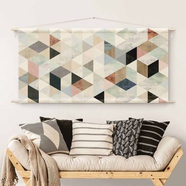Makatka - Watercolour Mosaic With Triangles I