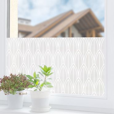 Folia okienna - Art Deco Fan Pattern