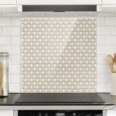 Panel szklany do kuchni - Art Deco Wzór linii Radiant Arches XXL