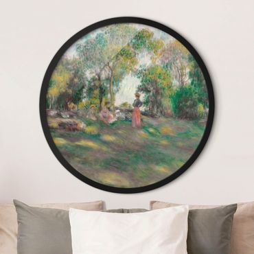 Okrągły obraz w ramie - Auguste Renoir - Landscape With Figures
