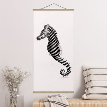 Plakat z wieszakiem - Konik morski w paski zebry