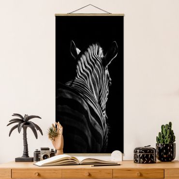 Plakat z wieszakiem - Sylwetka zebry ciemnej