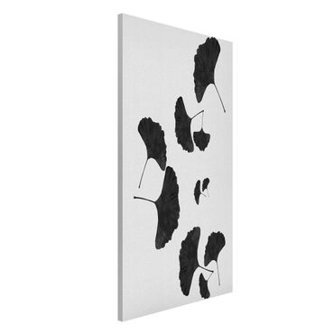 Tablica magnetyczna - Kompozycja z miłorzębu japońskiego w czerni i bieli