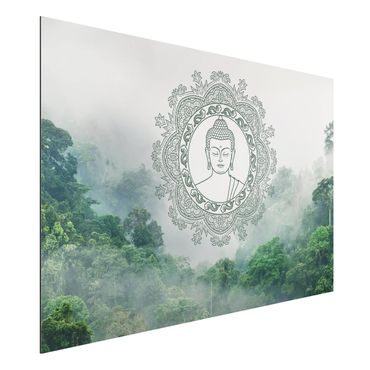 Obraz Alu-Dibond - Budda Mandala we mgle