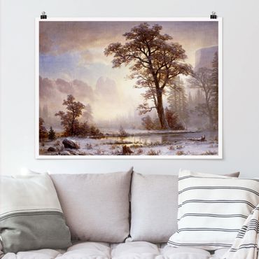 Plakat - Albert Bierstadt - Dolina Yosemite w śniegu