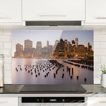 Panel szklany do kuchni - Widok na panoramę Manhattanu