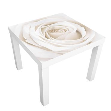 Okleina meblowa IKEA - Lack stolik kawowy - Piękna biała róża