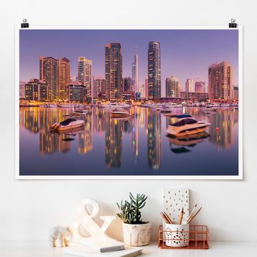Plakat - Dubai Skyline and Marina