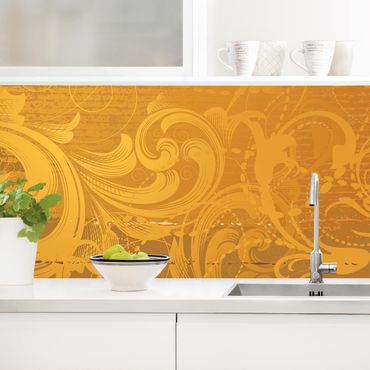 Panel ścienny do kuchni - Złoty barok