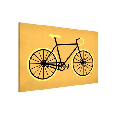 Tablica magnetyczna - Rower w kolorze żółtym