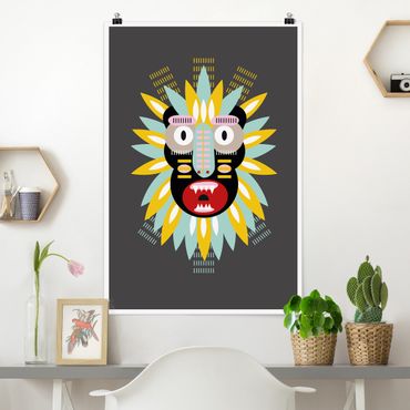 Plakat - Kolaż Etno Maska - King Kong