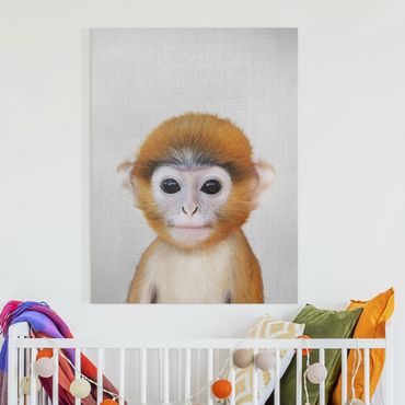 Obraz na płótnie - Baby Monkey Anton - Format pionowy 3:4