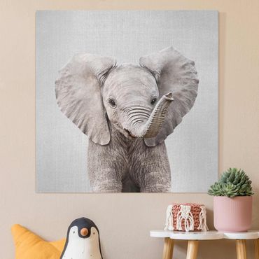 Obraz na płótnie - Baby Elephant Elsa - Kwadrat 1:1