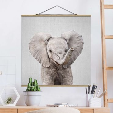 Plakat z wieszakiem - Baby Elephant Elsa - Kwadrat 1:1
