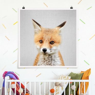 Plakat reprodukcja obrazu - Baby Fox Fritz