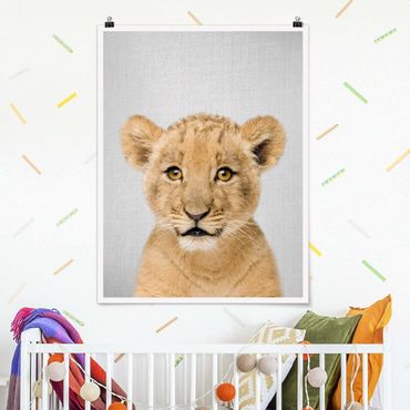 Plakat reprodukcja obrazu - Baby Lion Luca