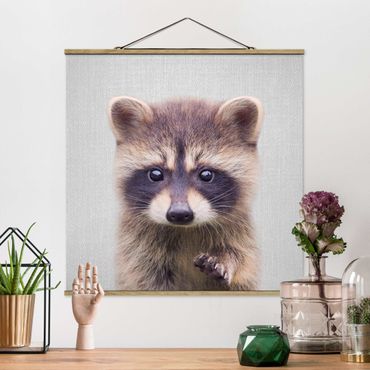 Plakat z wieszakiem - Baby Raccoon Wicky - Kwadrat 1:1