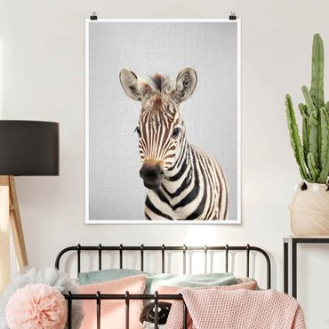Plakat reprodukcja obrazu - Baby Zebra Zoey