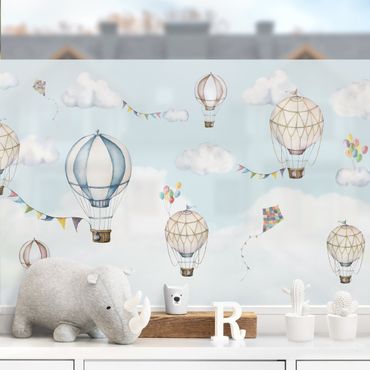 Folia okienna - Balonowe przyjęcie wśród chmur
