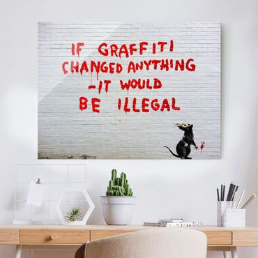 Obraz na szkle - If Graffiti Changed Anything - Brandalised ft. Graffiti by Banksy