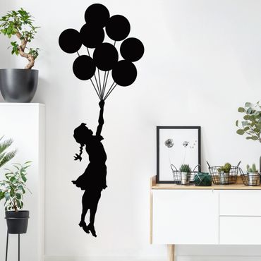 Naklejka na ścianę motyle - Banksy - Balloon Girl