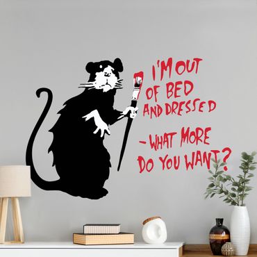 Naklejka na ścianę - Out Of Bed Rat - Brandalised ft. Graffiti by Banksy