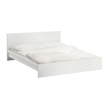Okleina meblowa IKEA - Malm łóżko 140x200cm - Rhombic lattice jasnobeżowy