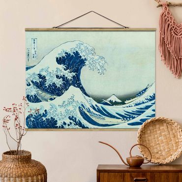 Plakat z wieszakiem - Katsushika Hokusai - Wielka fala w Kanagawie