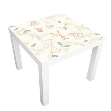 Okleina meblowa IKEA - Lack stolik kawowy - Pastelowe pluszaki