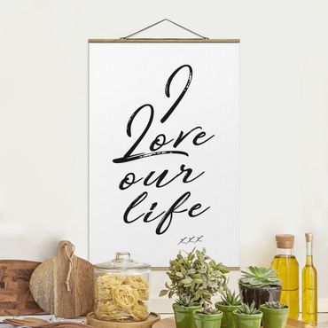 Plakat z wieszakiem - Kocham nasze życie