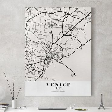 Obraz na płótnie - Mapa miasta Wenecja - Klasyczna