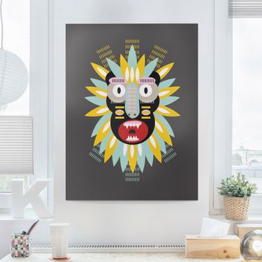 Obraz na płótnie - Kolaż Etno Maska - King Kong