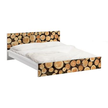 Okleina meblowa IKEA - Malm łóżko 160x200cm - Nr YK18 Pnie drzew