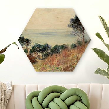 Obraz heksagonalny z drewna - Claude Monet - Wybrzeże Varengeville