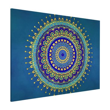 Tablica magnetyczna - Mandala Niebieski Złoto