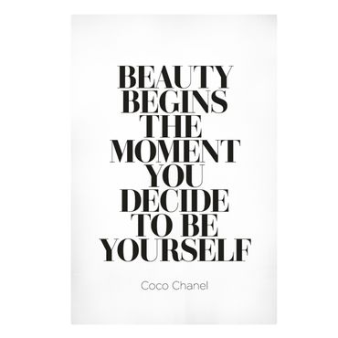 Obraz na płótnie - Be yourself Coco Chanel - Format pionowy 2:3