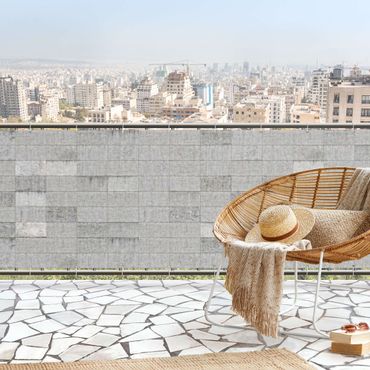 Osłona balkonowa zapewniająca prywatność - Efekt szarej betonowej cegły