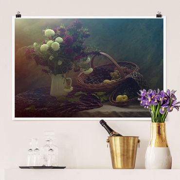 Plakat - Martwa natura z wazonem kwiatów