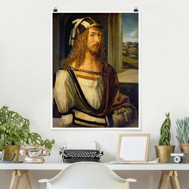 Plakat - Albrecht Dürer - Autoportret z pejzażem