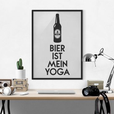 Plakat w ramie - Beer Is My Yoga
